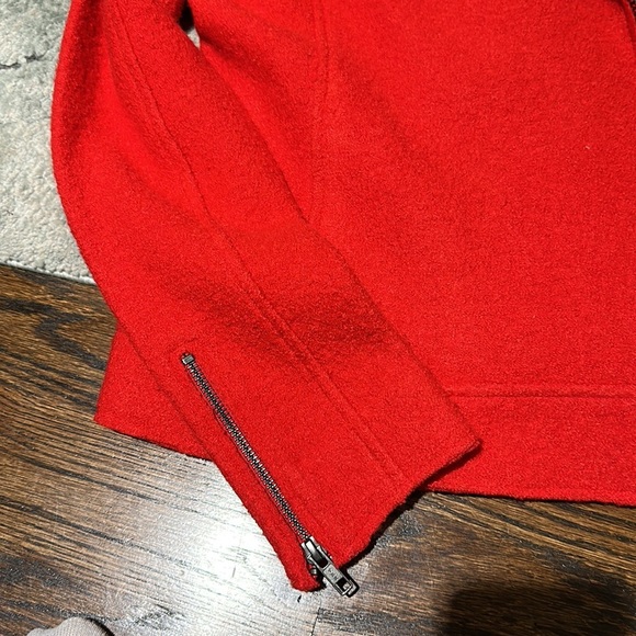 Tahari Red wool moto jacket - Picture 4 of 6